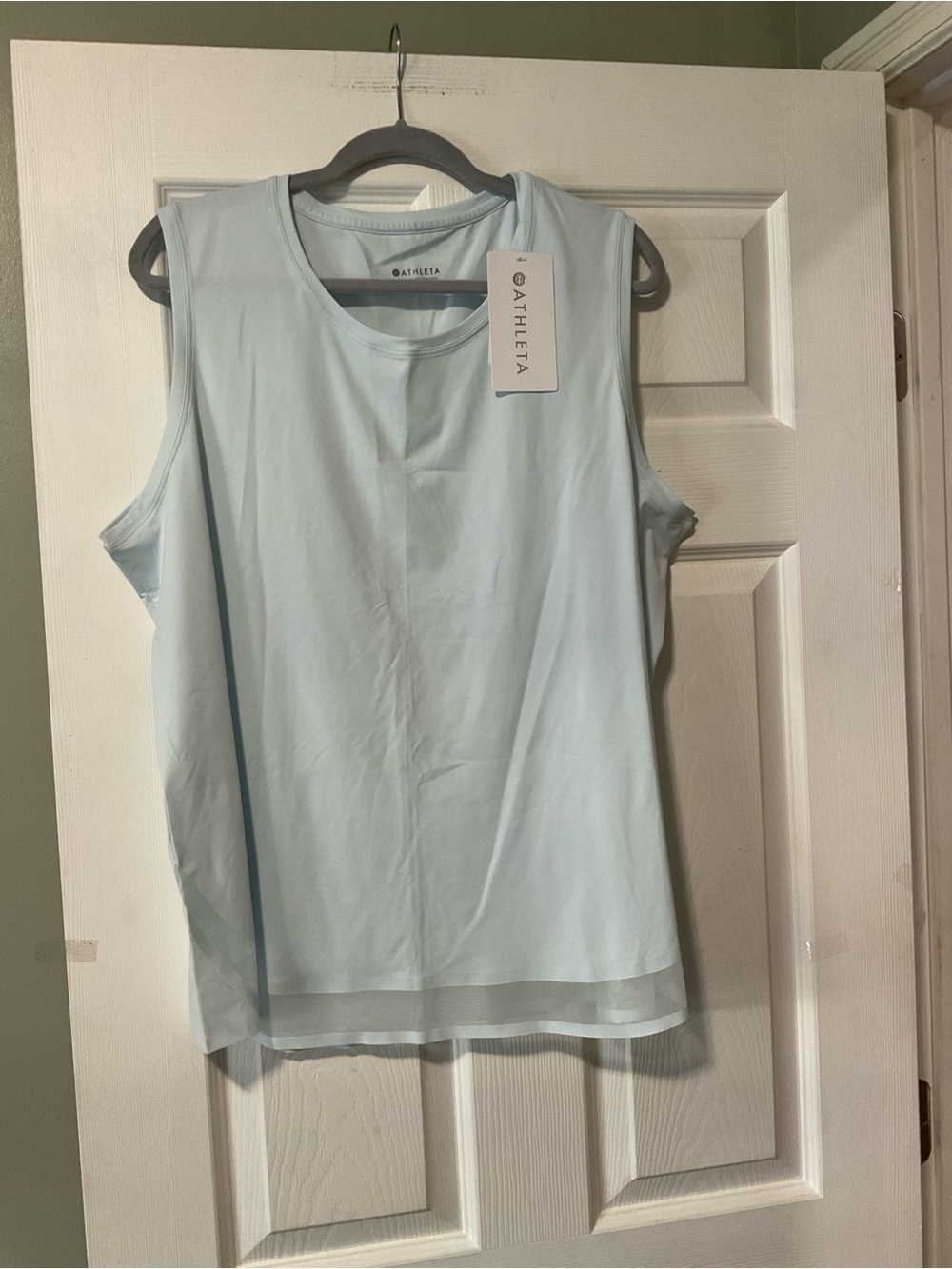Athleta Women's Pale Blue Sleeveless Muscle Tee